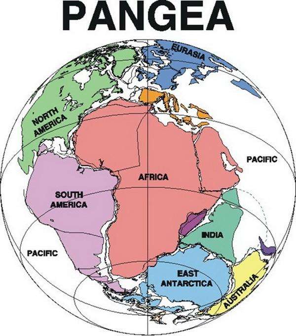 Pangea geografi pussel på nätet