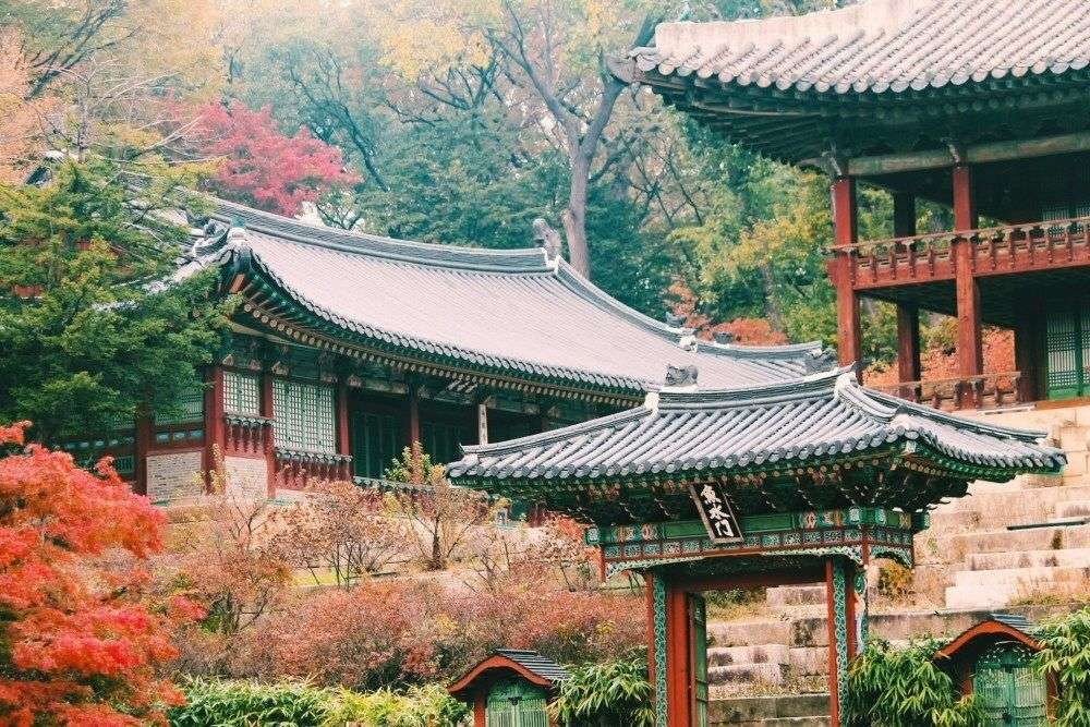Koreaanse tempel online puzzel