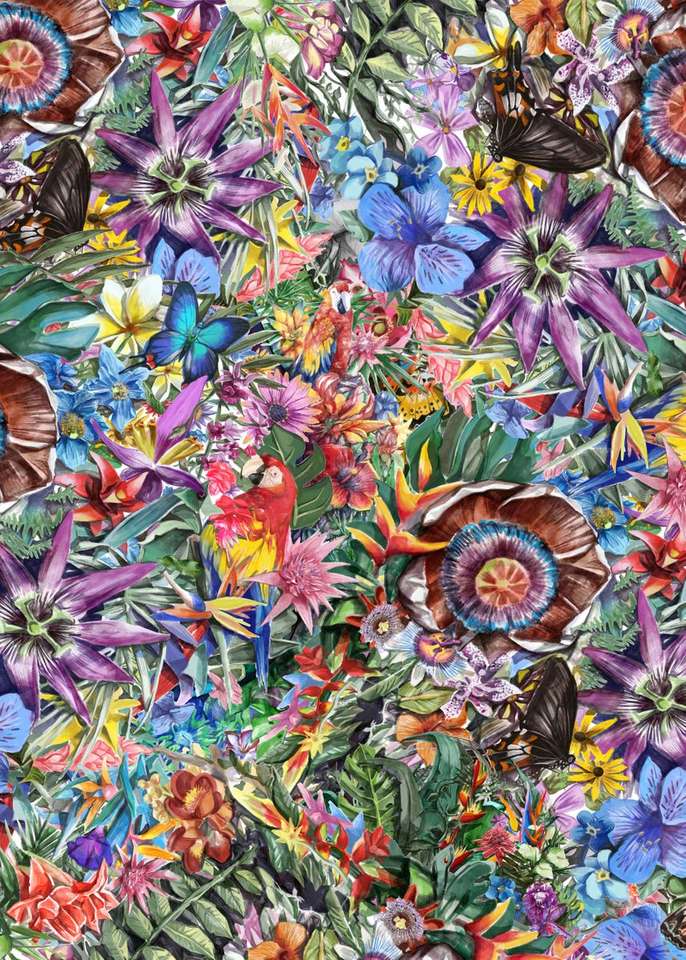 tapis multifloral puzzle en ligne