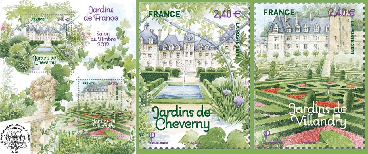 Gardens of Cheverny and Villandry jigsaw puzzle online