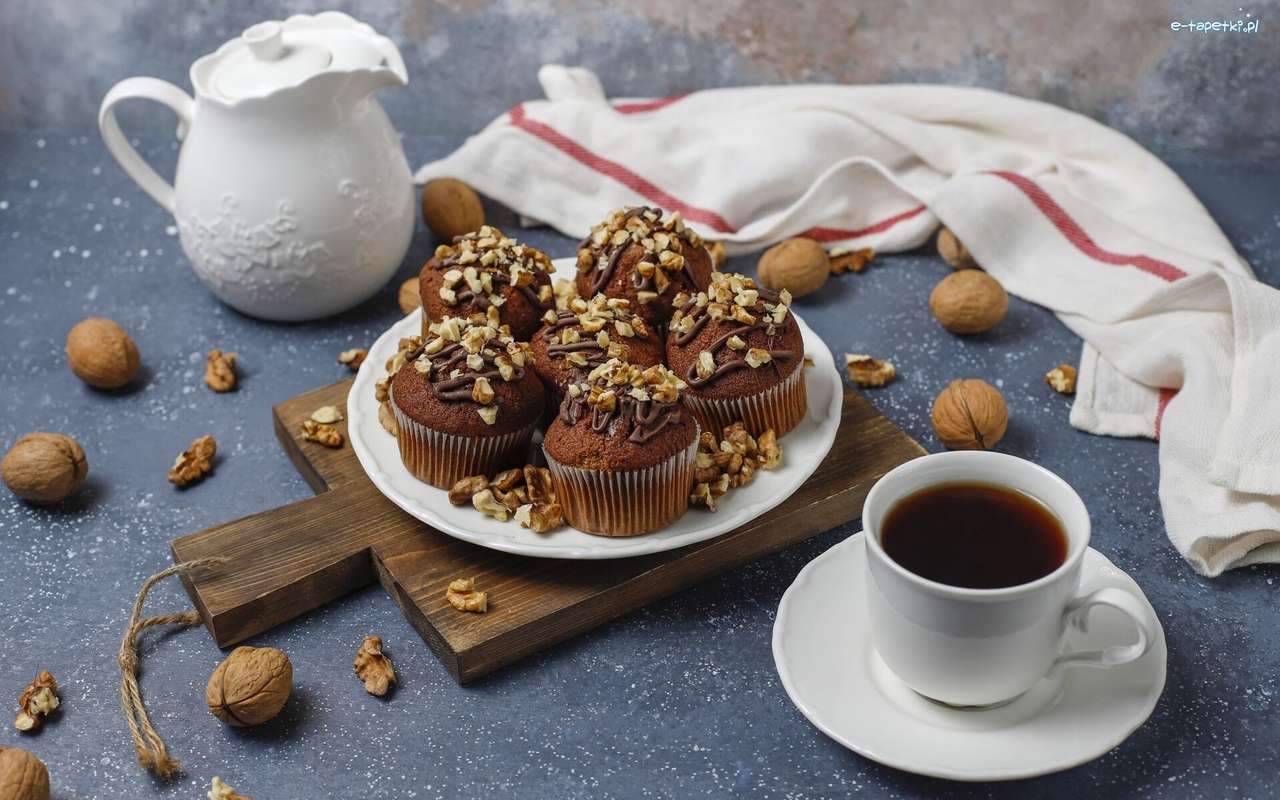 Muffins met noten online puzzel