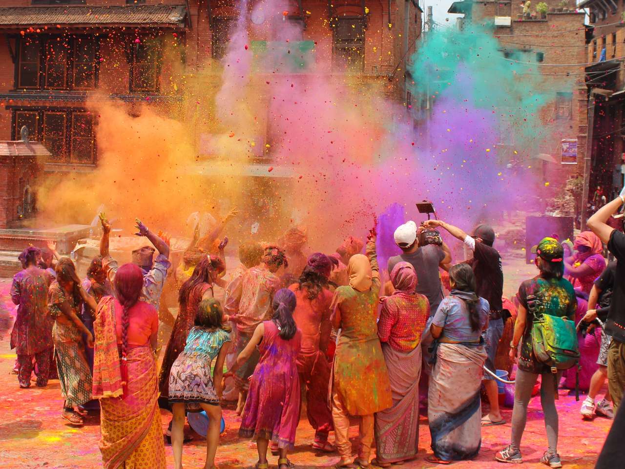 Holi festival Indien Pussel online