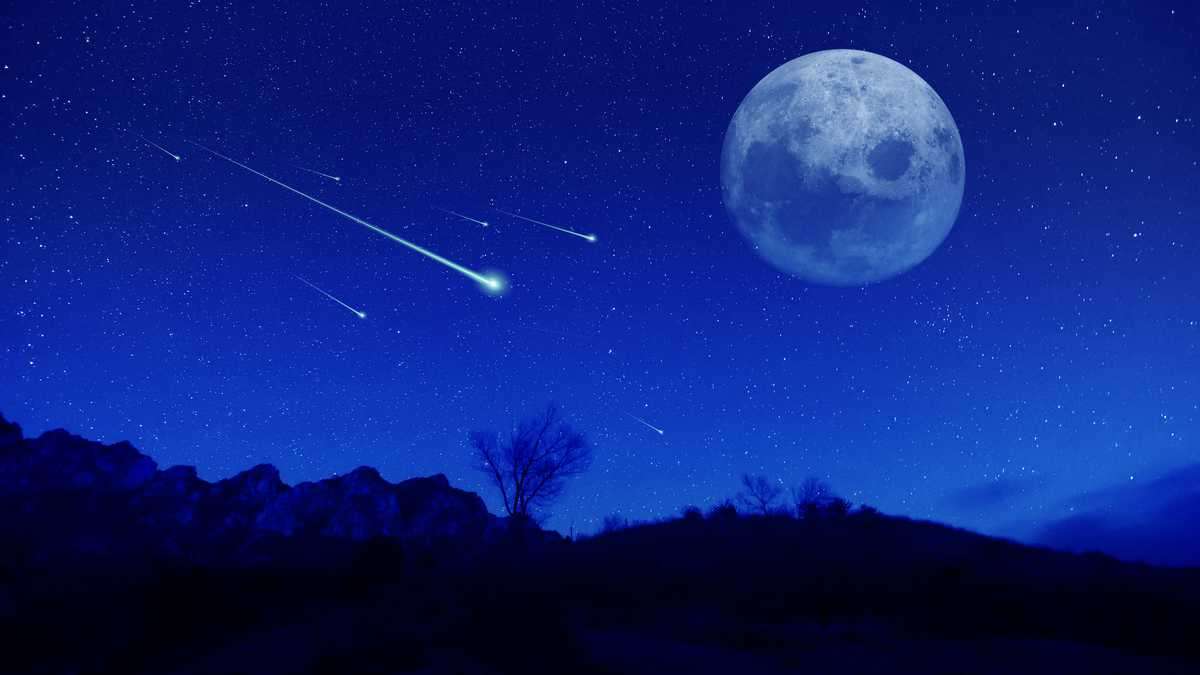 Місяць і зірки на небі онлайн пазл