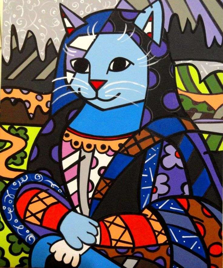 Mona cat author romero britro jigsaw puzzle online