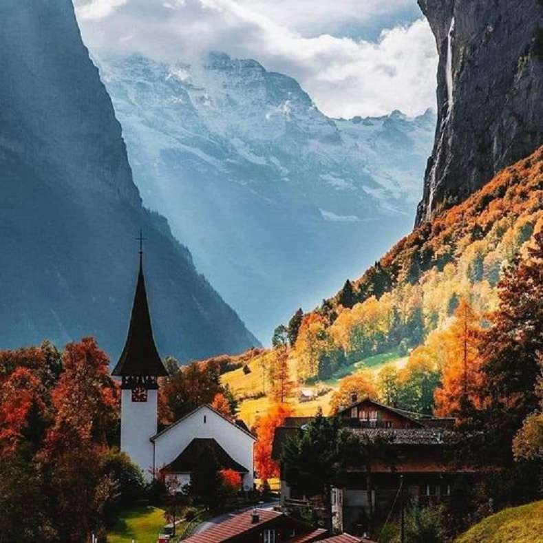 Švýcarsko na podzim. online puzzle