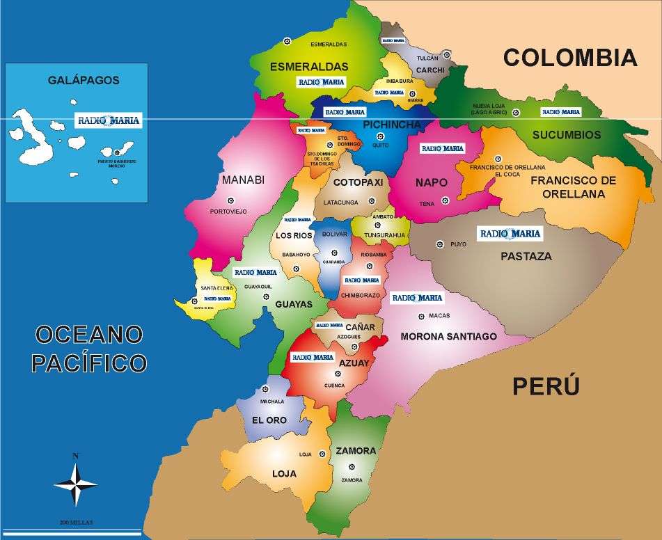 MAP OF ECUADOR jigsaw puzzle online