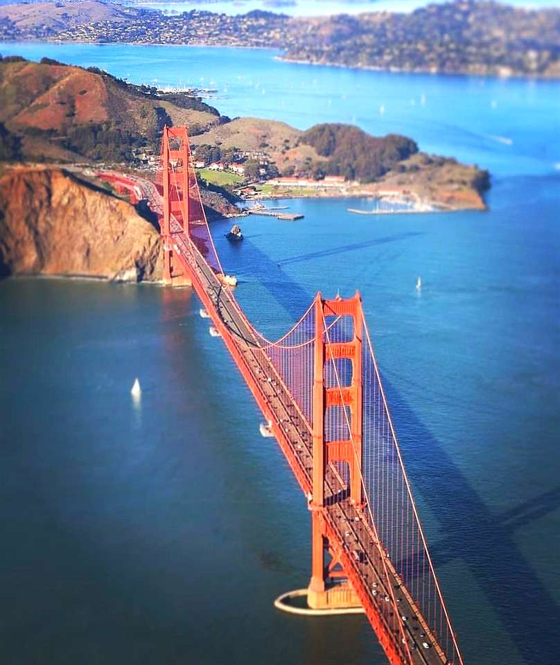 Área da baía com a ponte Golden Gate puzzle online