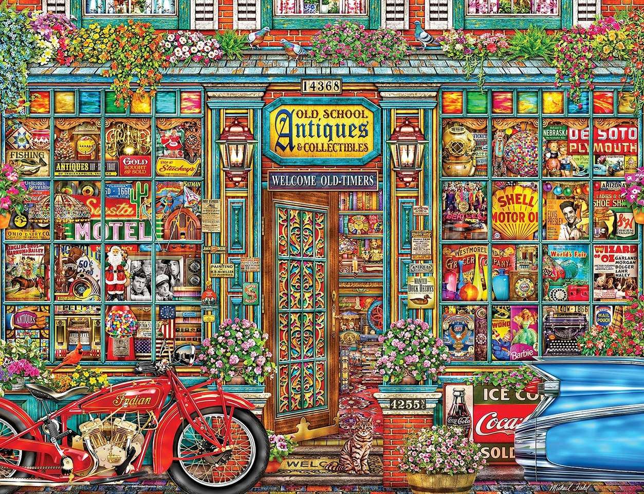 In front of a shop jigsaw puzzle online