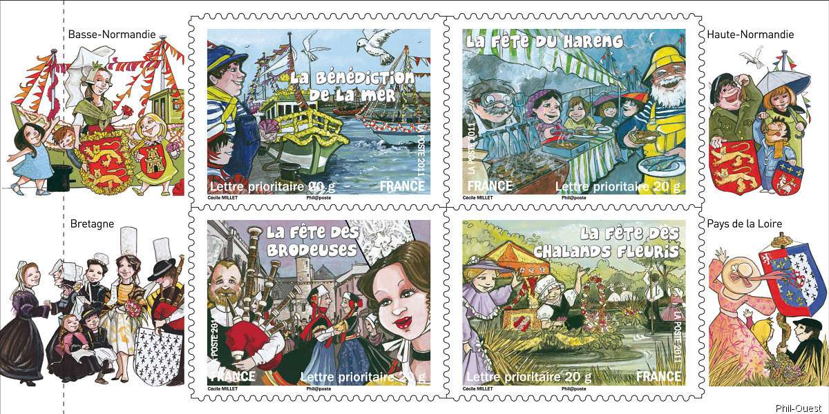 Γραμματόσημα «Γαλλία όπως μου αρέσει»: η Δύση παζλ online