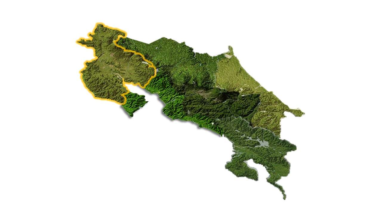 карта Коста-Ріки пазл онлайн