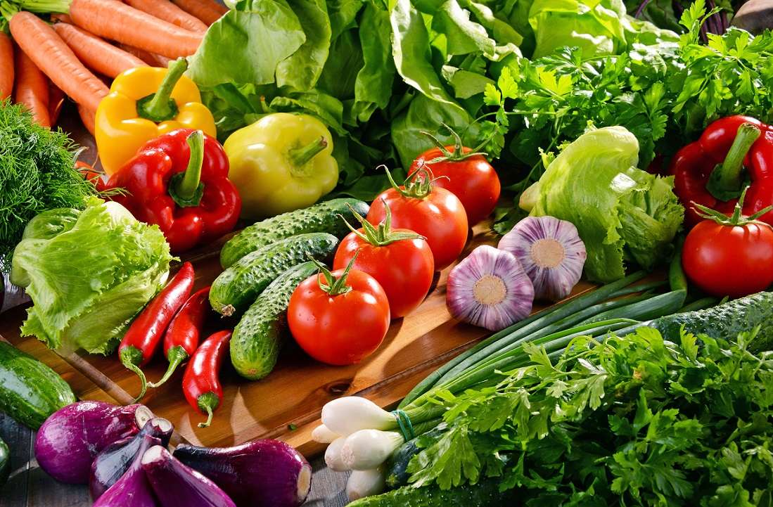 Egészséges zöldségek kirakós online