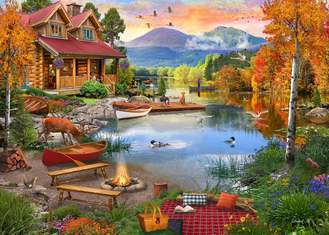 a lagoa ao lado da casa puzzle online