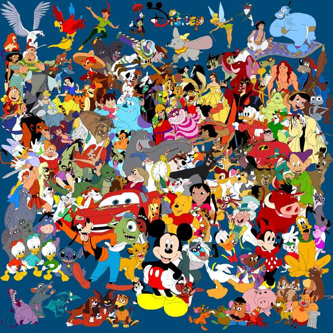 Disney-personages online puzzel
