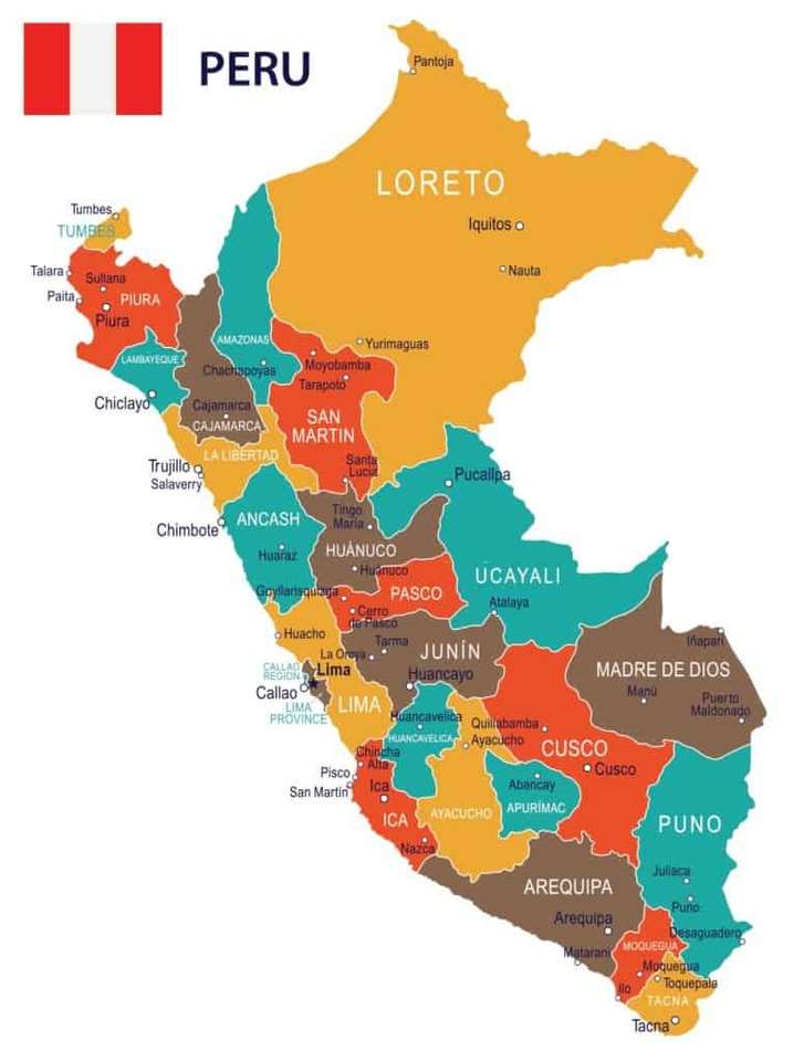 Karte von Peru Puzzlespiel online