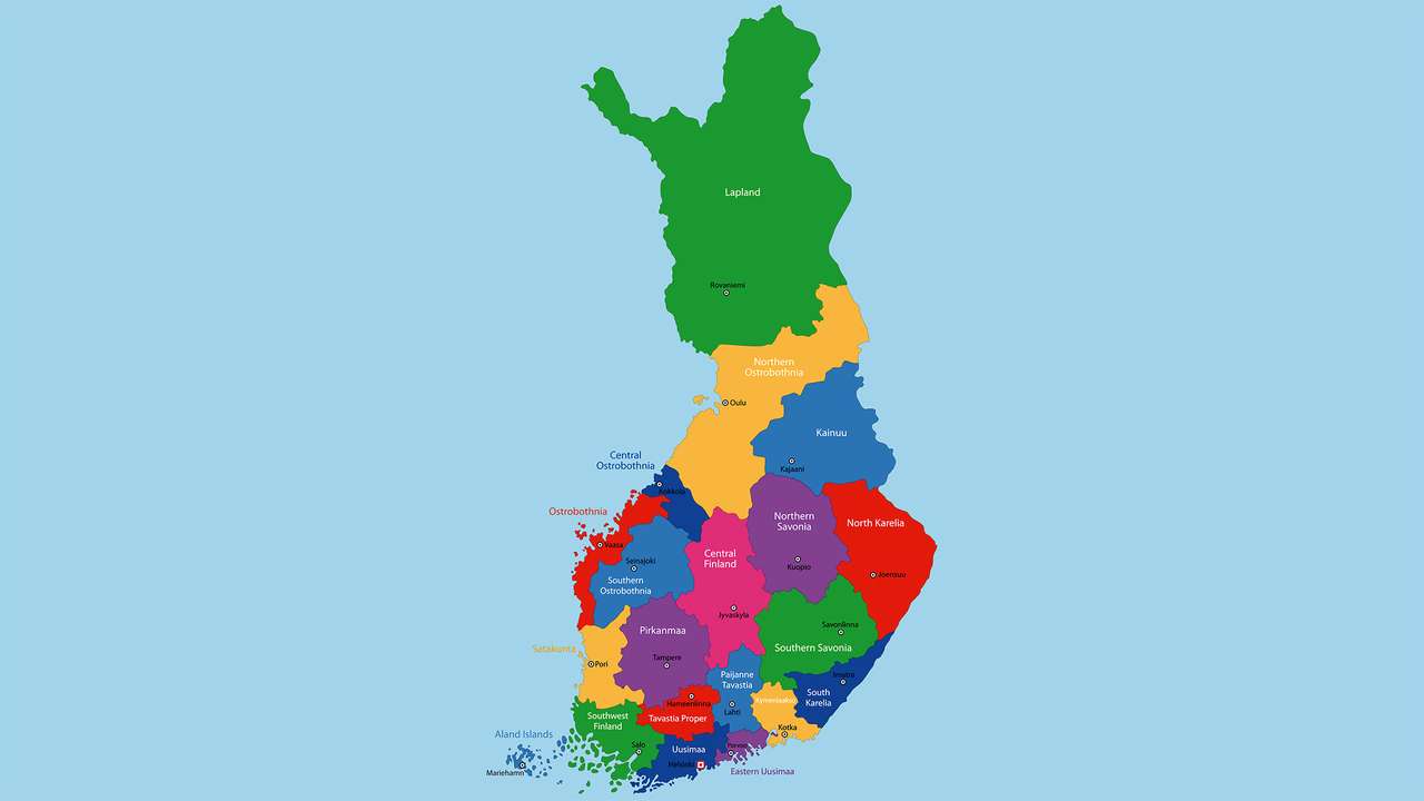 карта финляндии пазл онлайн