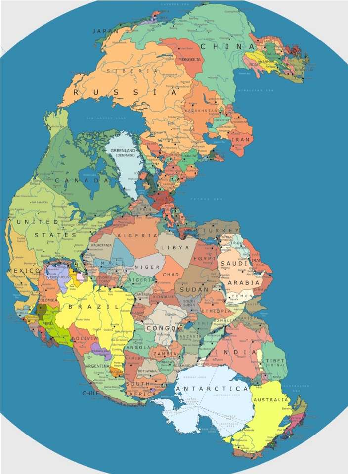 Quebra-cabeça Pangea puzzle online