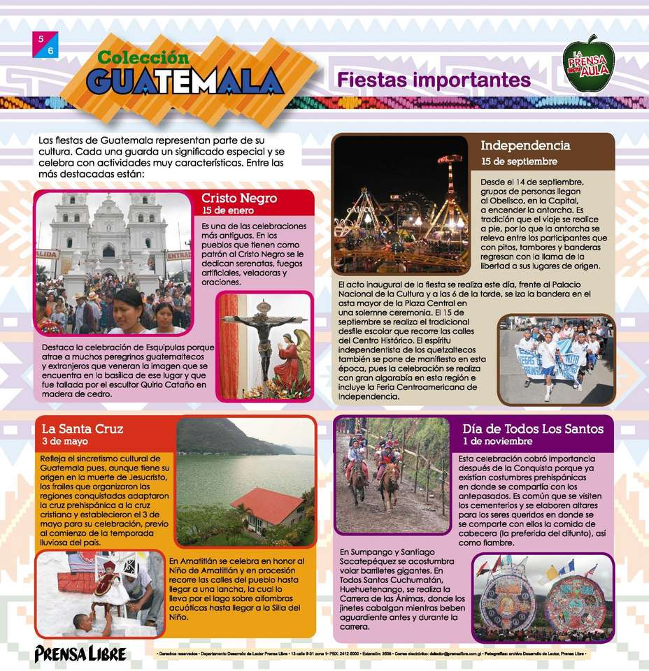 Viktiga festivaler för den guatemalanska kulturen Pussel online