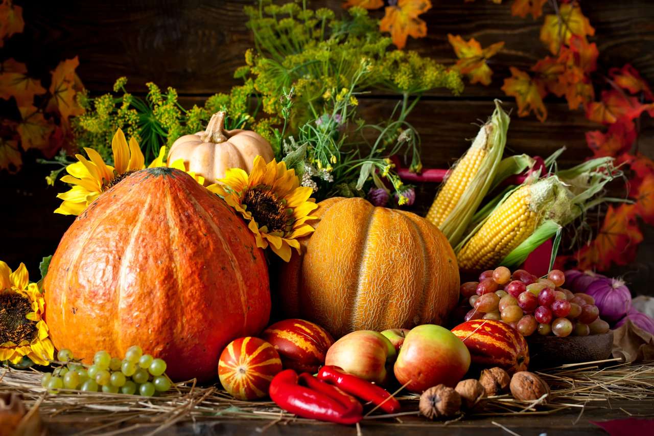 秋の収穫の装飾 ジグソーパズルオンライン