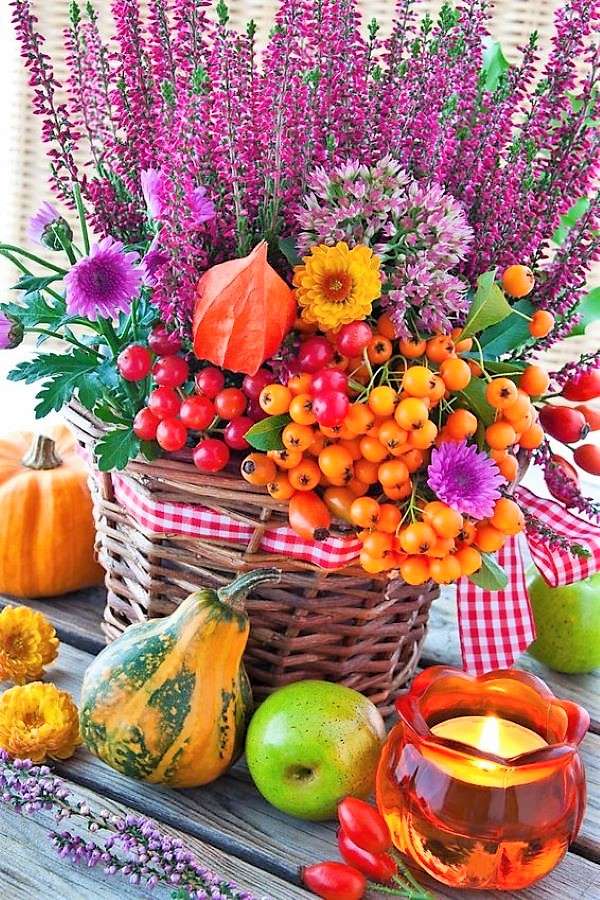 Есенни декорации за маса онлайн пъзел