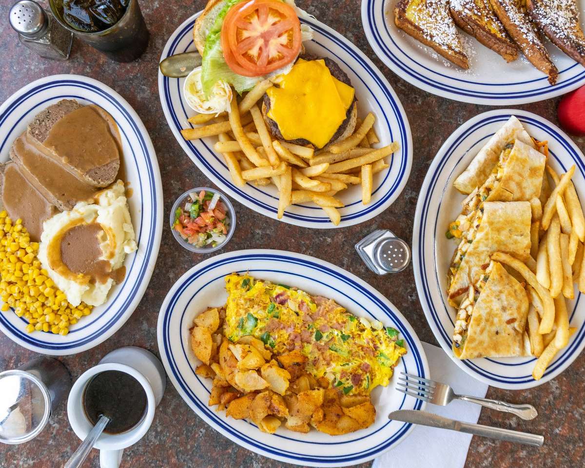 Plates of Different Foods jigsaw puzzle online