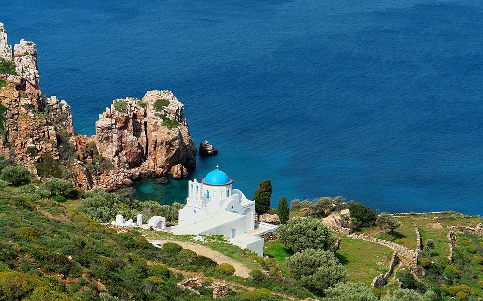 Isola greca del monastero di Sifnos puzzle online