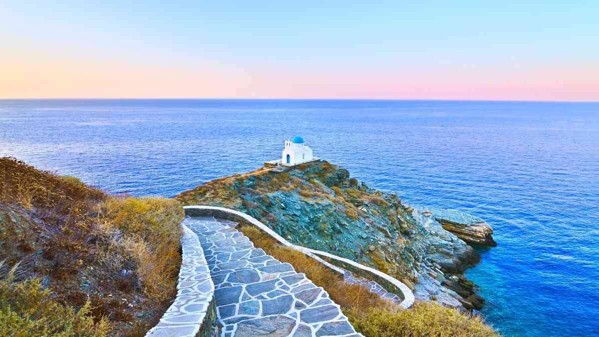 Isla griega de la iglesia de Sifnos rompecabezas en línea