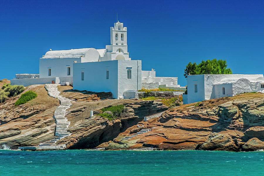 Grieks eiland Sifnos-klooster legpuzzel online