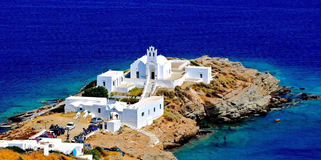 Řecký ostrov klášter Sifnos online puzzle