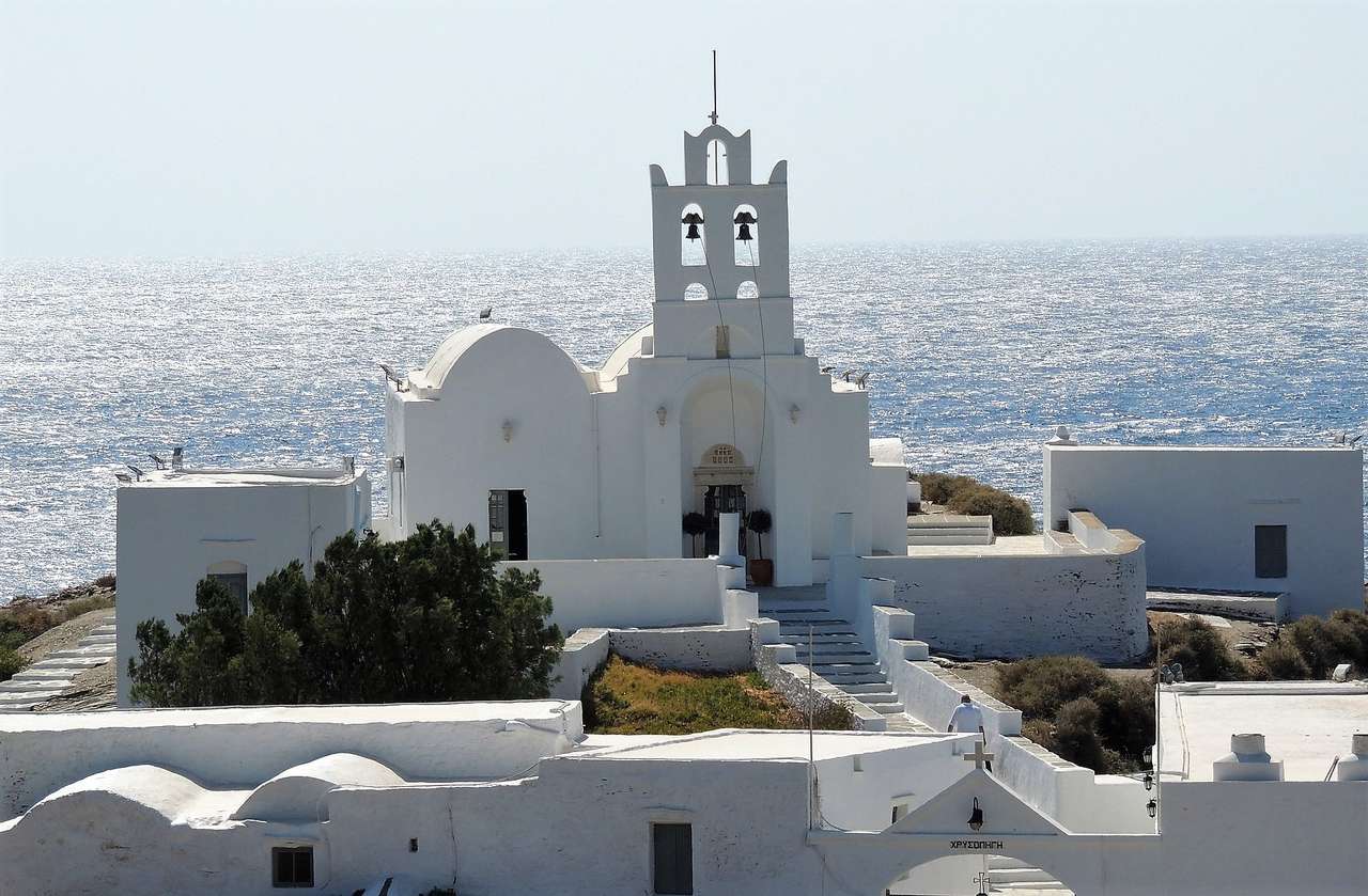 Grieks eiland Sifnos-klooster legpuzzel online