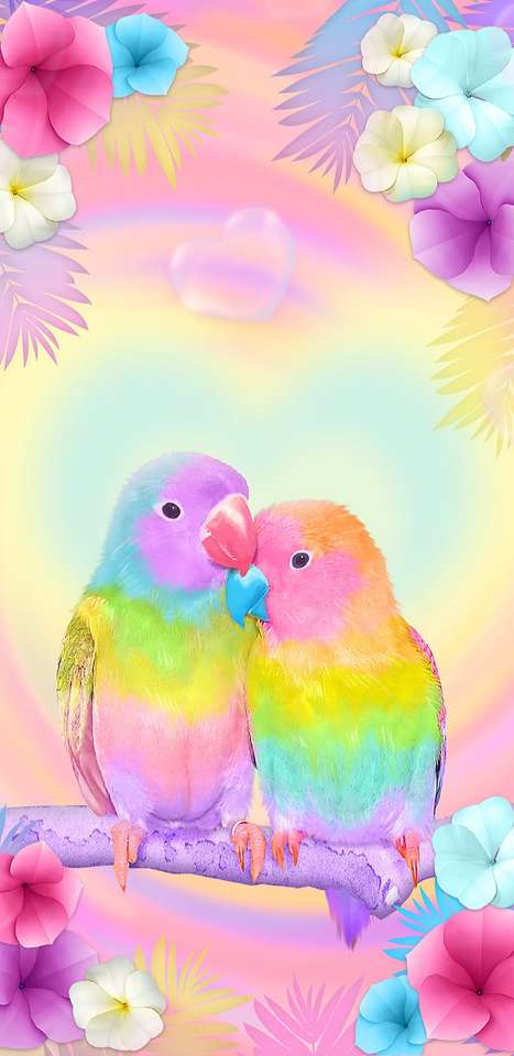Älskar fåglar pussel på nätet