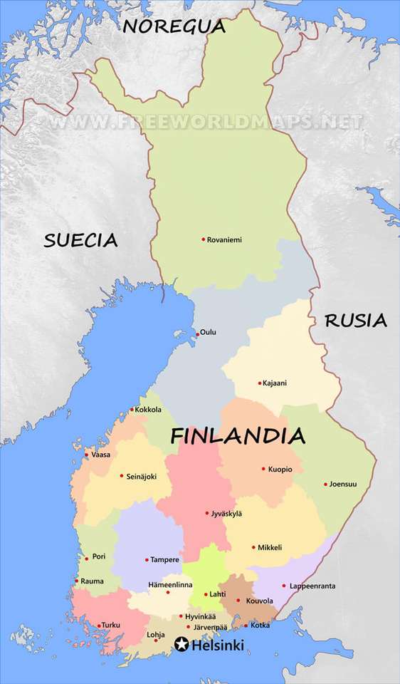 карта на финландия онлайн пъзел