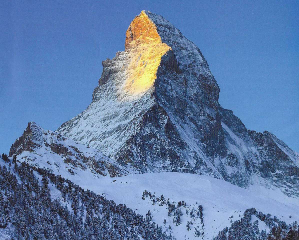 Sol vespertino en el Matterhorn rompecabezas en línea