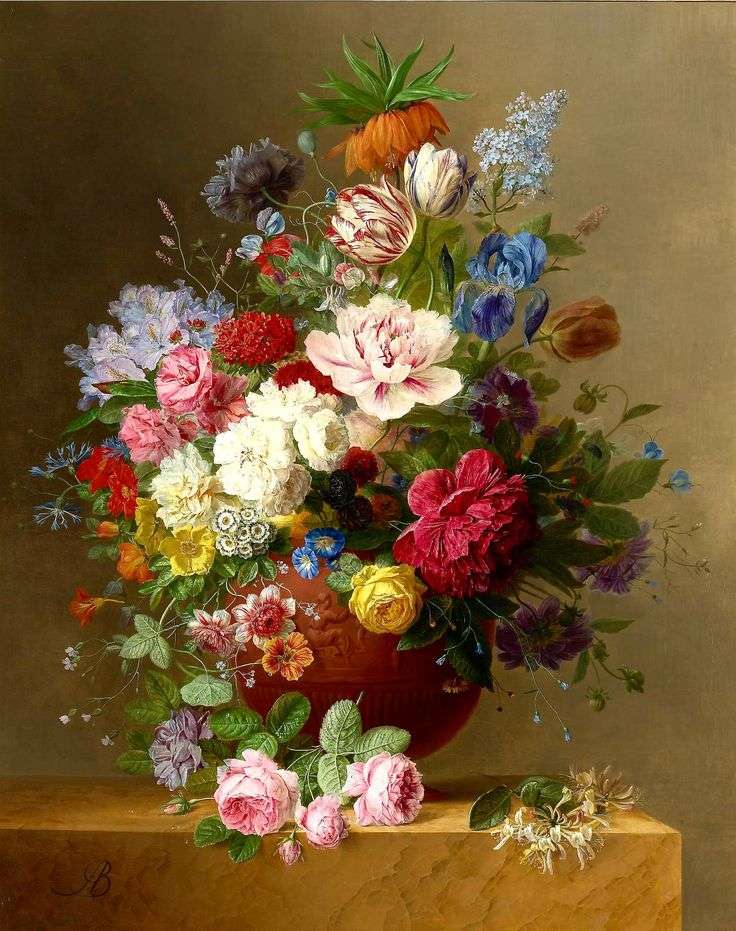 Vase mit Blumen Online-Puzzle