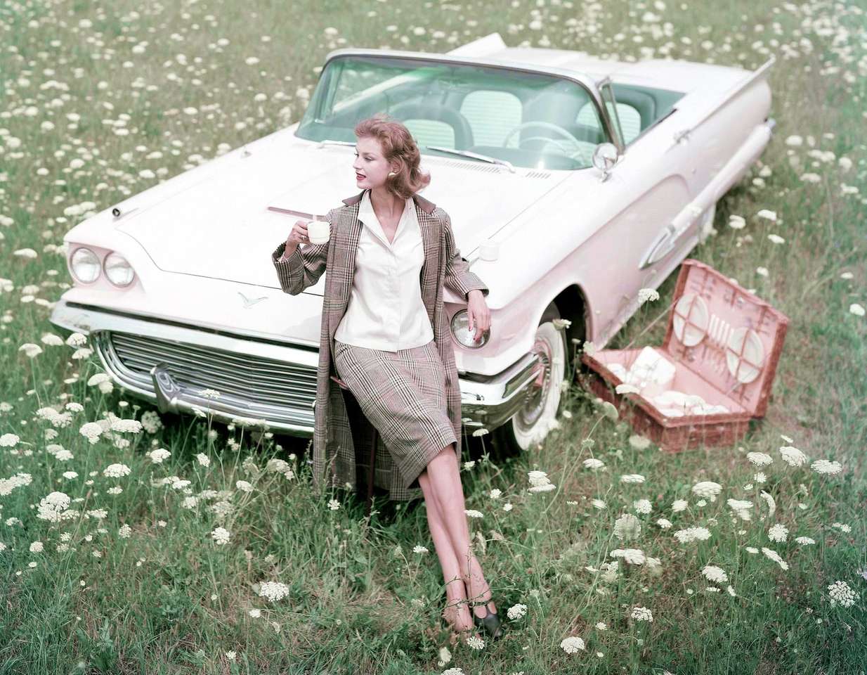 1959 Ford Thunderbird cabriolet pussel på nätet