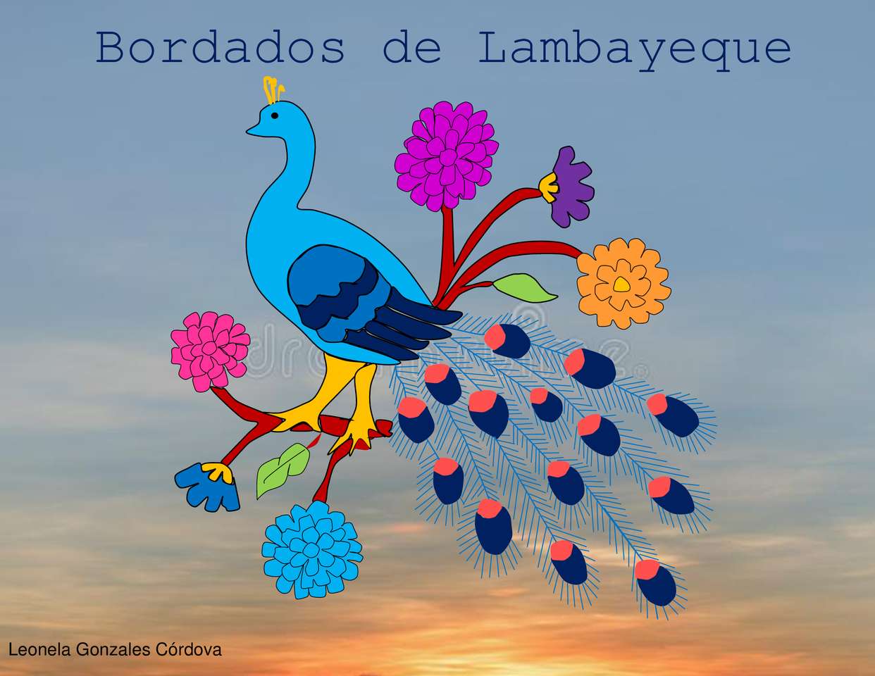 Lambayeque-Stickerei Online-Puzzle