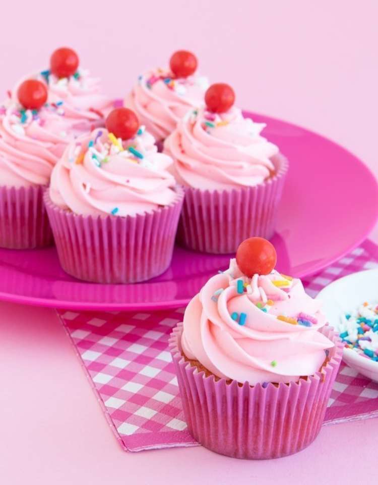 Cupcakes de morango quebra-cabeças online