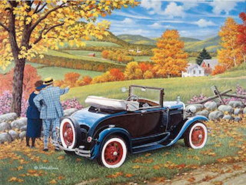 Couple takes a car ride jigsaw puzzle online