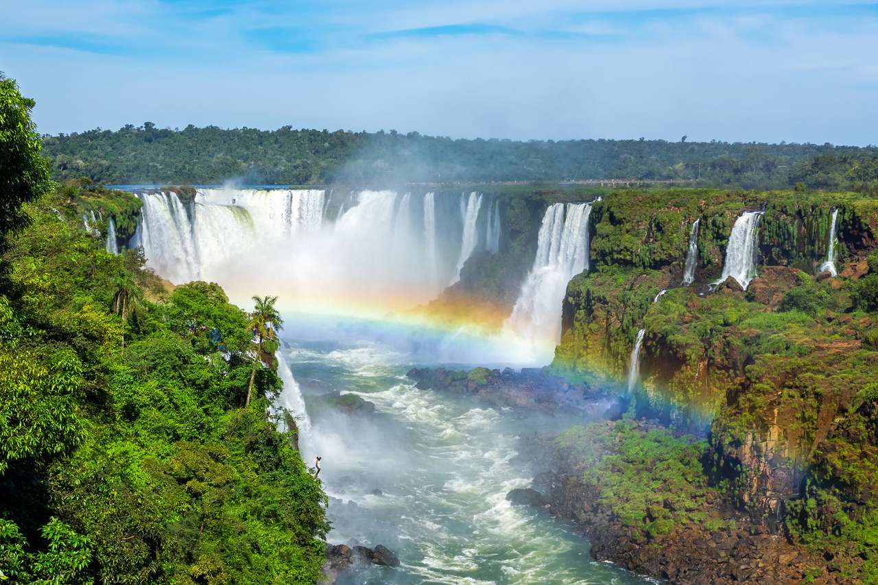 Iguazufallen, på gränsen mellan Argentina, Brasilien och Paraguay. pussel på nätet