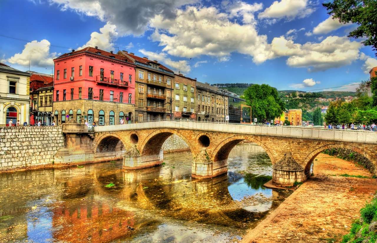 Lateinische Brücke in Sarajevo - Bosnien und Herzegowina Puzzlespiel online