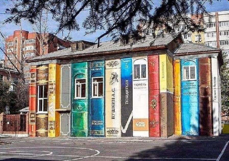 A casa de um amante de livros. quebra-cabeças online