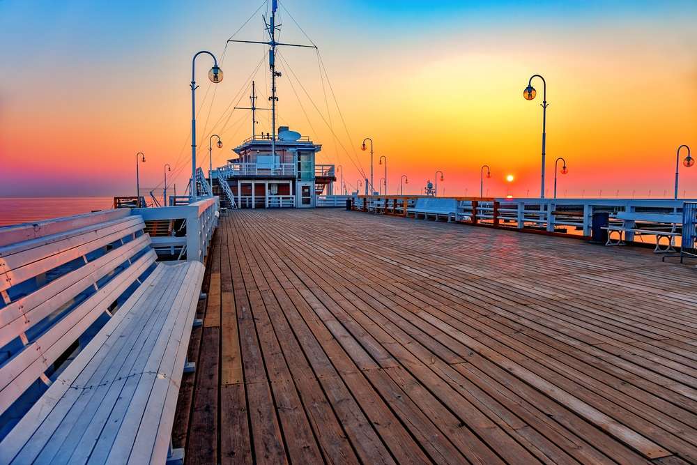 Ηλιοβασίλεμα στο Σόποτ - Shutterstock online παζλ