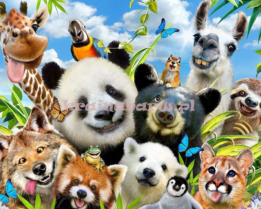 mosolygó állatok online puzzle