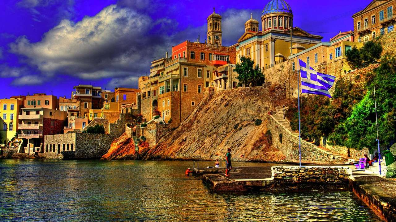 Insula greacă Syros Ermoupolis jigsaw puzzle online