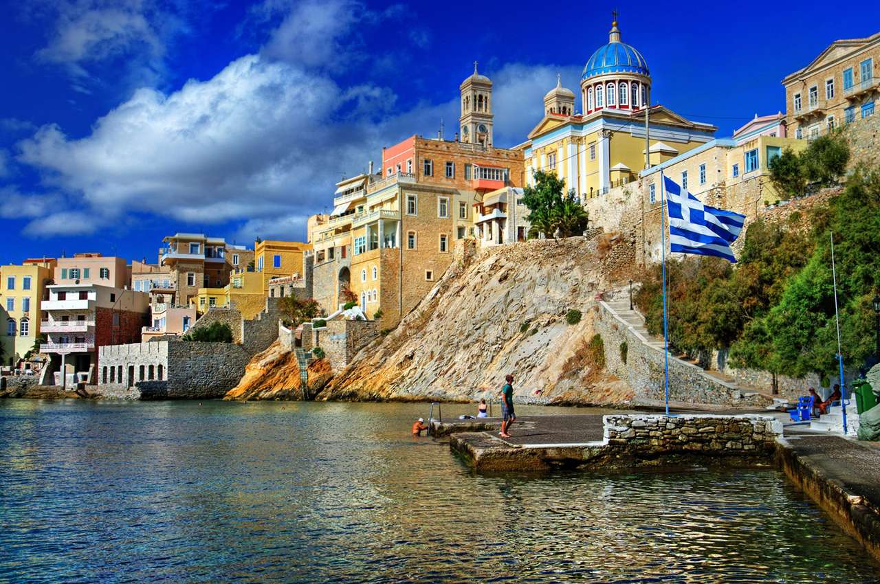 Griechische Insel Syros Ermoupolis Online-Puzzle