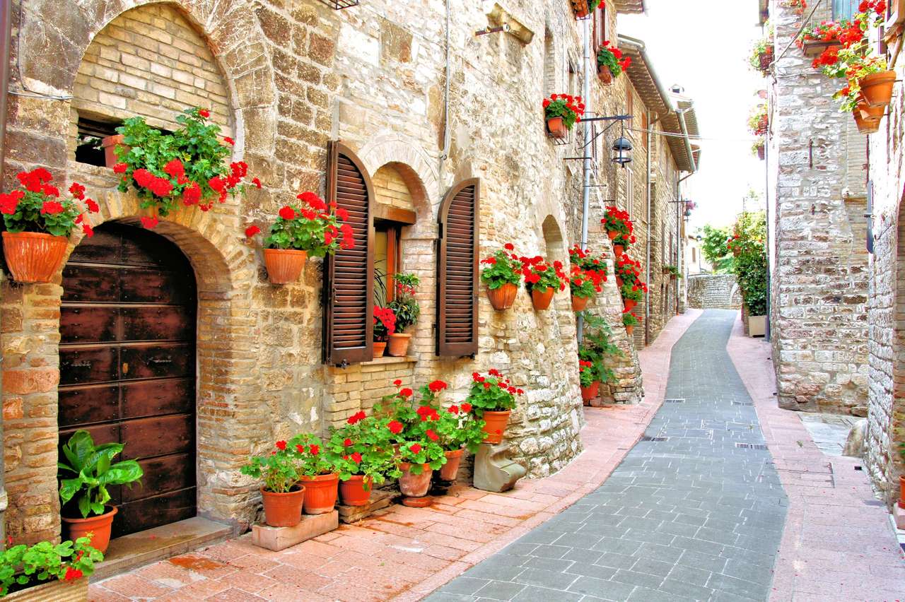 Olasz hegyvidéki város online puzzle