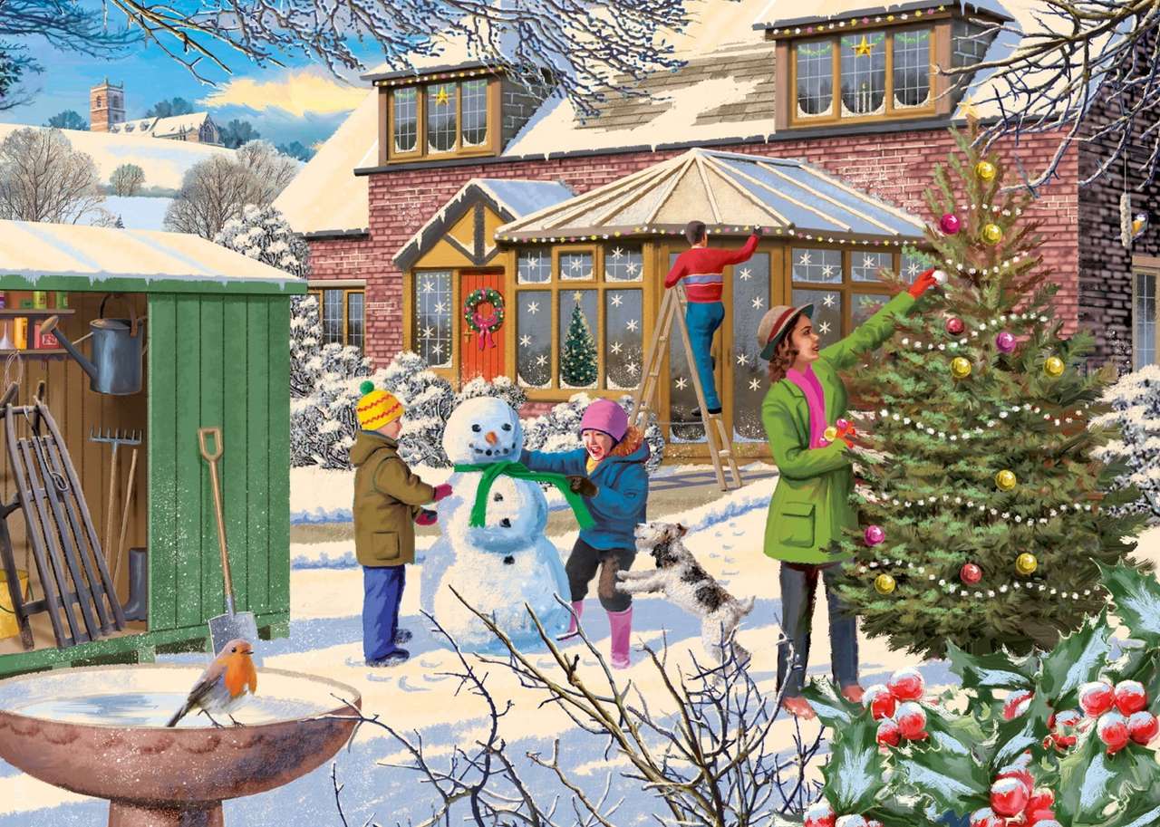 Family time at Christmas jigsaw puzzle online