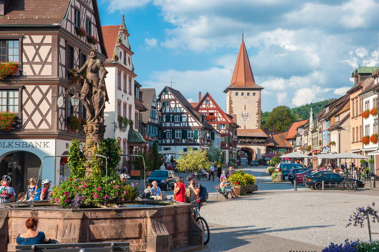 Die historische Altstadt in Gengenbach, Deutschland Online-Puzzle