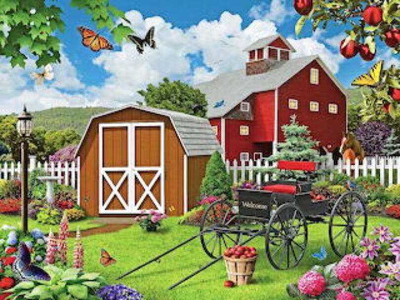 Krajina #22 - Farma s roztomilým kočárkem online puzzle