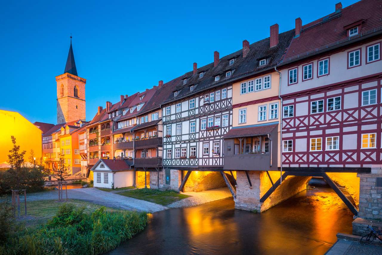 City center of Erfurt, Germany online puzzle