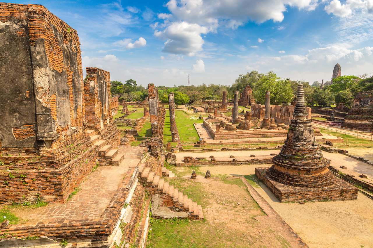 Parque histórico de Ayutthaya en Ayutthaya, Tailandia rompecabezas en línea